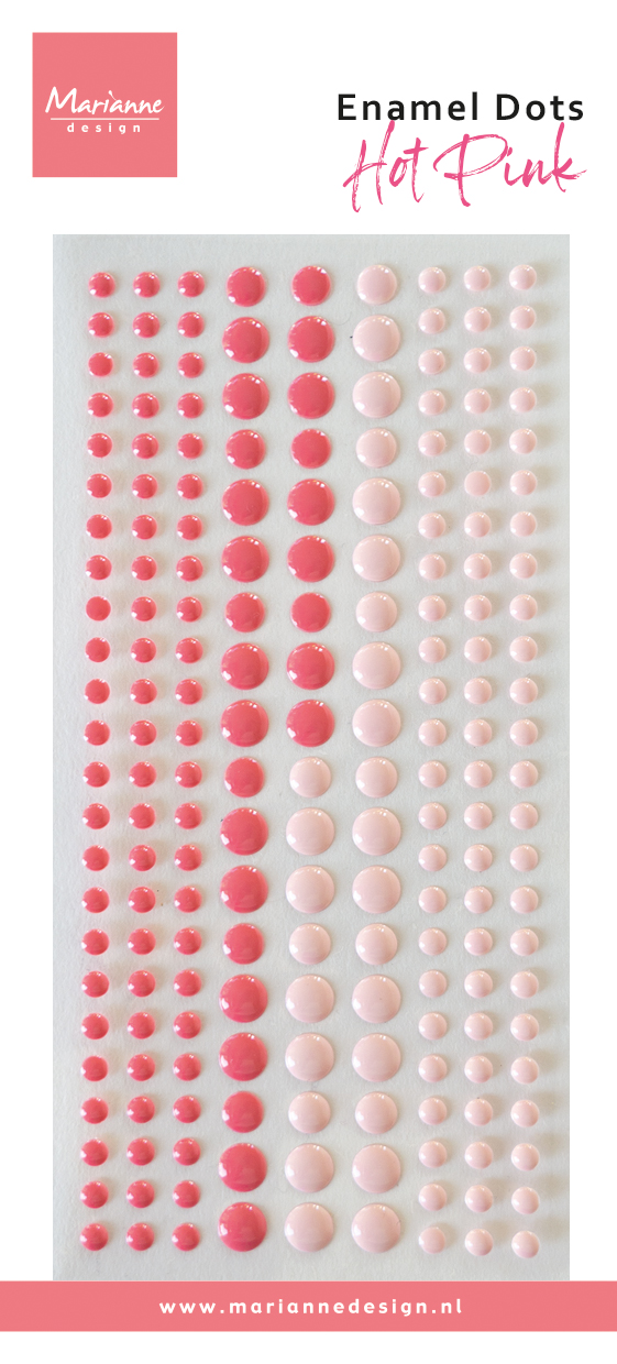 PL4539 Enamel Dots- Duotone Hot Pink