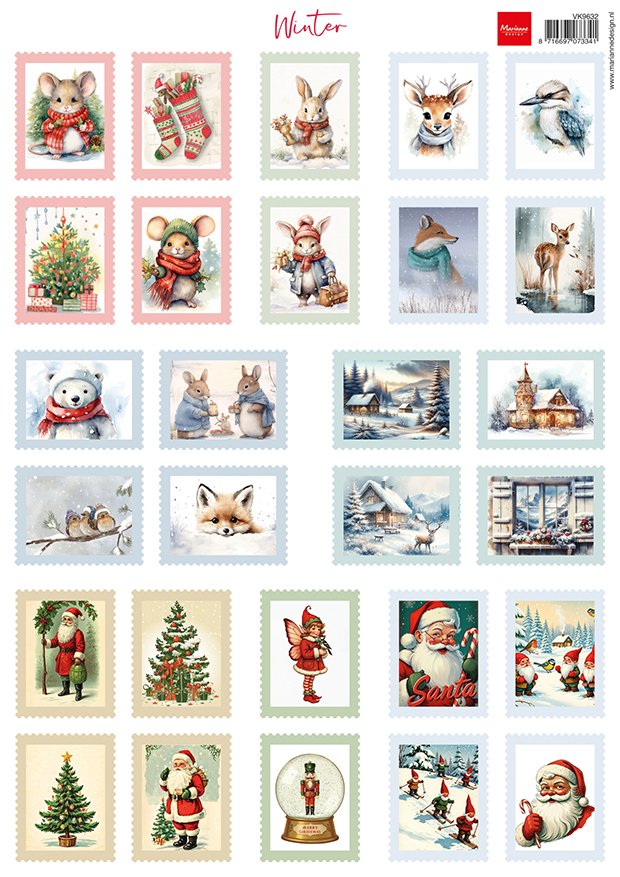 VK9632 one side paper A4 Marianne Design-Stamps - Winter