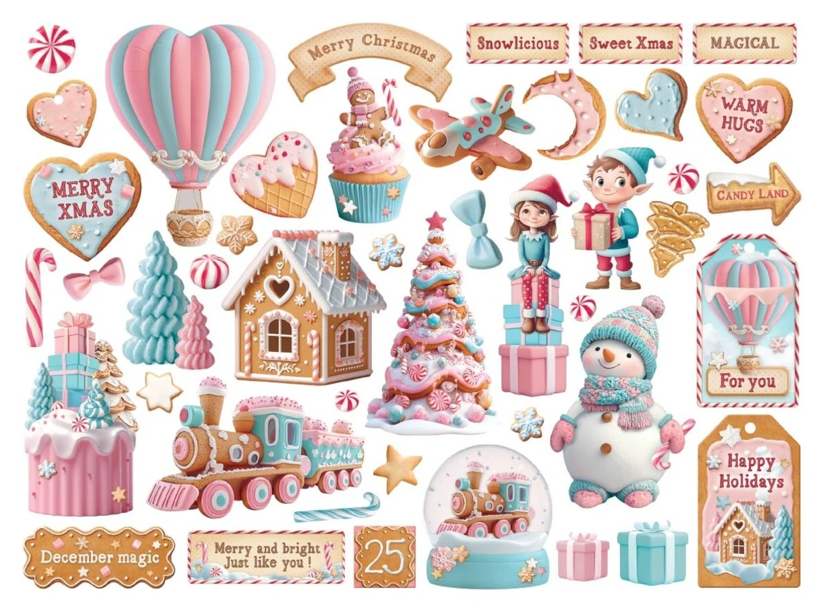DFLDC118 Candy Christmas Die Cut (46pcs)