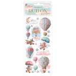 DFLRB172 Stamperia Candy ChristmasRub-on 4x8,5 Inch Air Balloons
