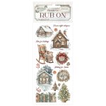 DFLRB178 Stamperia The Owl's House Rub-on 4x8,5 Inch Cottage