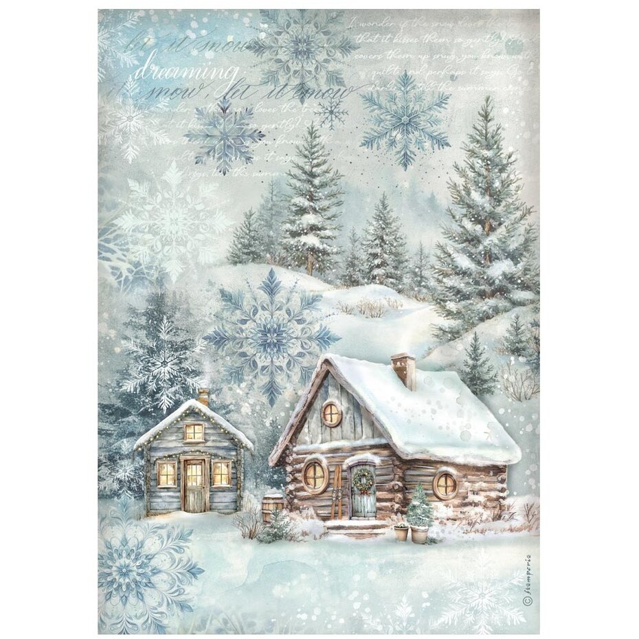 DFSA41053 The Owl's House A4 Rice Paper-Cottage