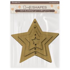 KLSM62The Owl's House MDF Crafty Shapes Blanks Stars (6pcs) 