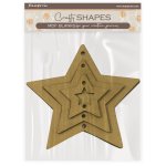 KLSM62The Owl's House MDF Crafty Shapes Blanks Stars (6pcs)