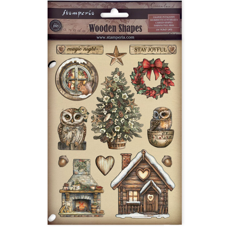 KLSP187 Stamperia Stamperia The Owl's House A5 Colored Wooden Shape