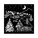 KSTDQ126 Stamperia The Owl's House Thick Stencil 18x18cm Cottage