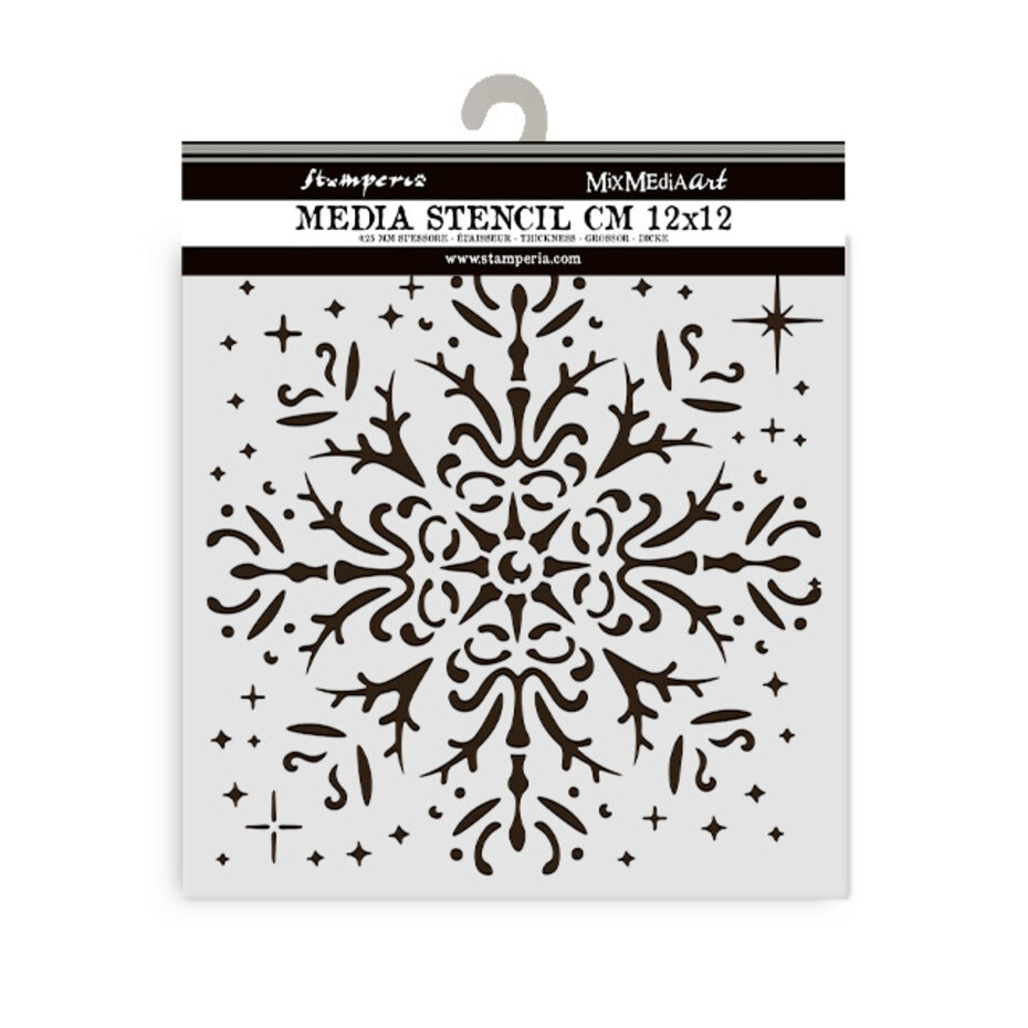 KSTDS52 Stamperia The Owl's House Thick Stencil 12x12cm -Snowflake