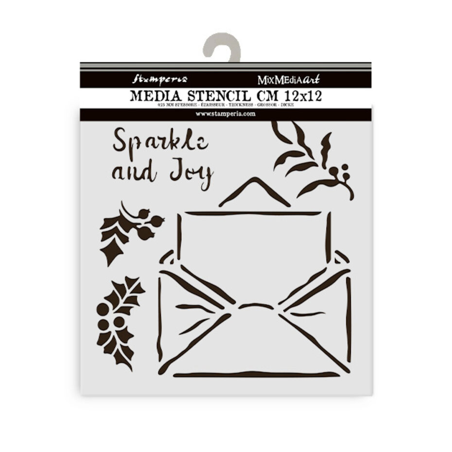 KSTDS53 Stamperia The Owl's House Thick Stencil 12x12cm -Letter