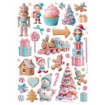 DFSA41050 Candy Christmas A4 Rice Paper-Elements