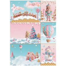 DFSA41051 Candy Christmas A4 Rice Paper-Cards