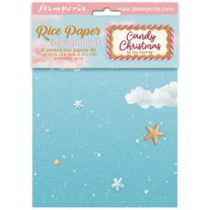 DFSAK6043  Stamperia Candy Christmas A6 Rice Paper Backgrounds (8pcs)