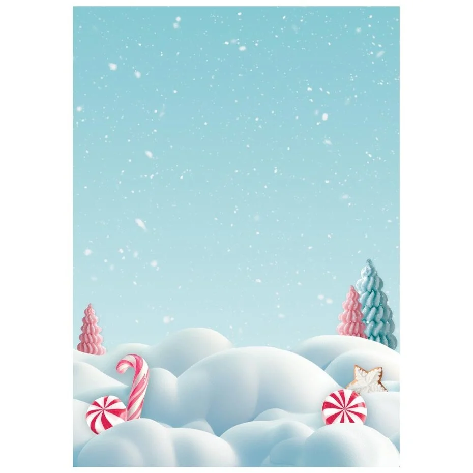 DFSAK6043 Stamperia Candy Christmas A6 Rice Paper Backgrounds (8pcs)