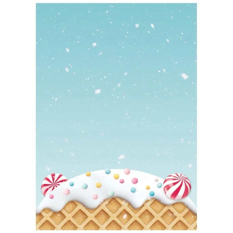 DFSAK6043 Stamperia Candy Christmas A6 Rice Paper Backgrounds (8pcs)