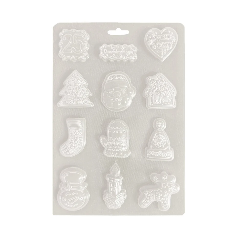 K3PTA5675 Stamperia Candy Christmas A5 Soft Mould Elements