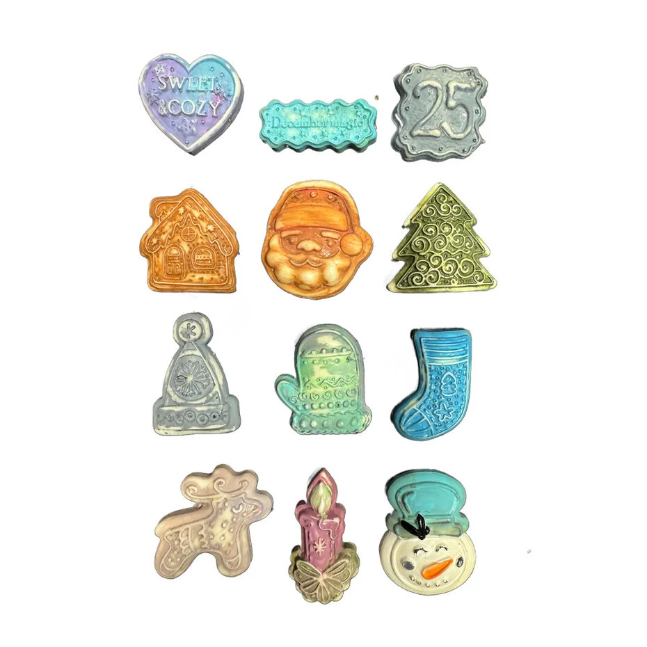 K3PTA5675 Stamperia Candy Christmas A5 Soft Mould Elements