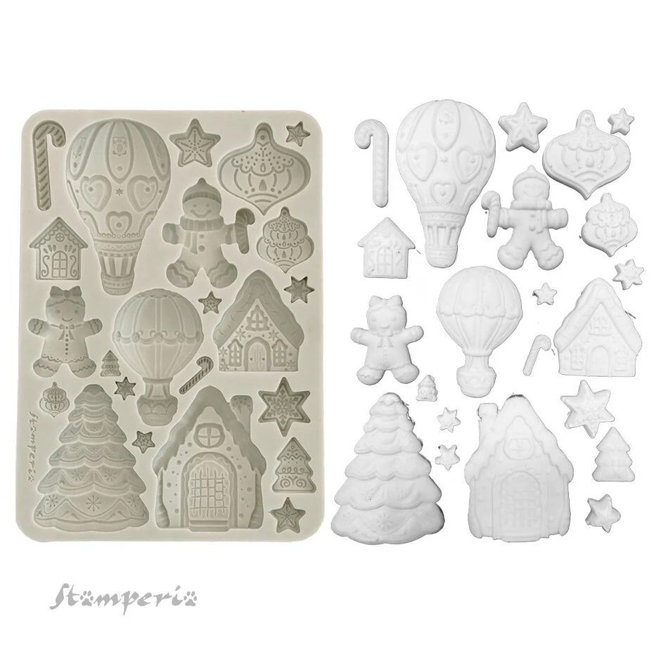 KACMA583 Candy Christmas A5 Silicon Mould Gingerbreads