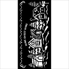 KSTDL123  Stamperia The Owl's House Thick Stencil 12x25cm - Village