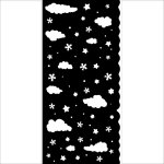 KSTDL124 Stamperia The Owl's House Thick Stencil 12x25cm - Clouds