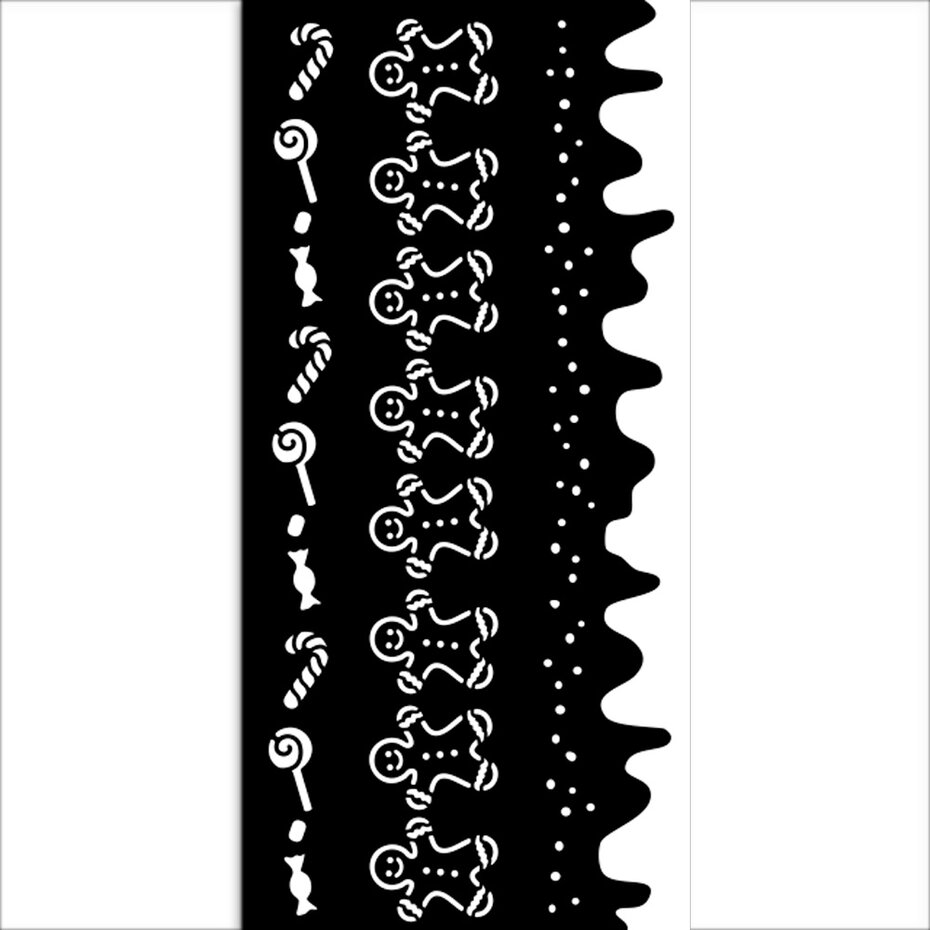 KSTDL125 Stamperia The Owl's House Thick Stencil 12x25cm - Stripes