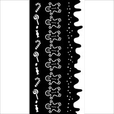 KSTDL125  Stamperia The Owl's House Thick Stencil 12x25cm -  Stripes