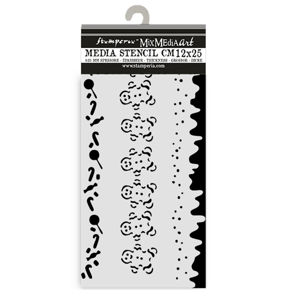 KSTDL125 Stamperia The Owl's House Thick Stencil 12x25cm - Stripes