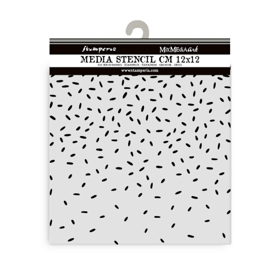 KSTDS51 Stamperia Candy Christmas Thick Stencil 12x12cm- Drippling with Sugar Sparkling