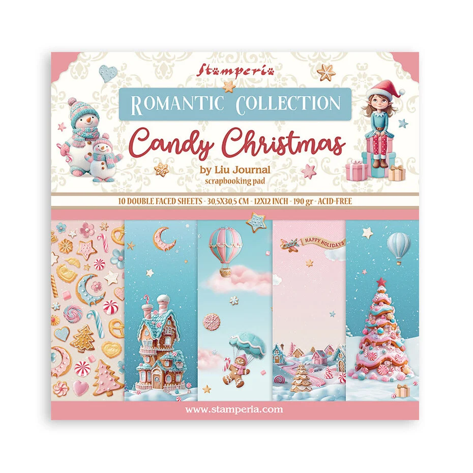 SBBL13 Stamperia Candy Christmas 12x12 Inch Paper Pack