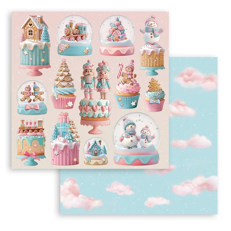 SBBL13 Stamperia Candy Christmas 12x12 Inch Paper Pack