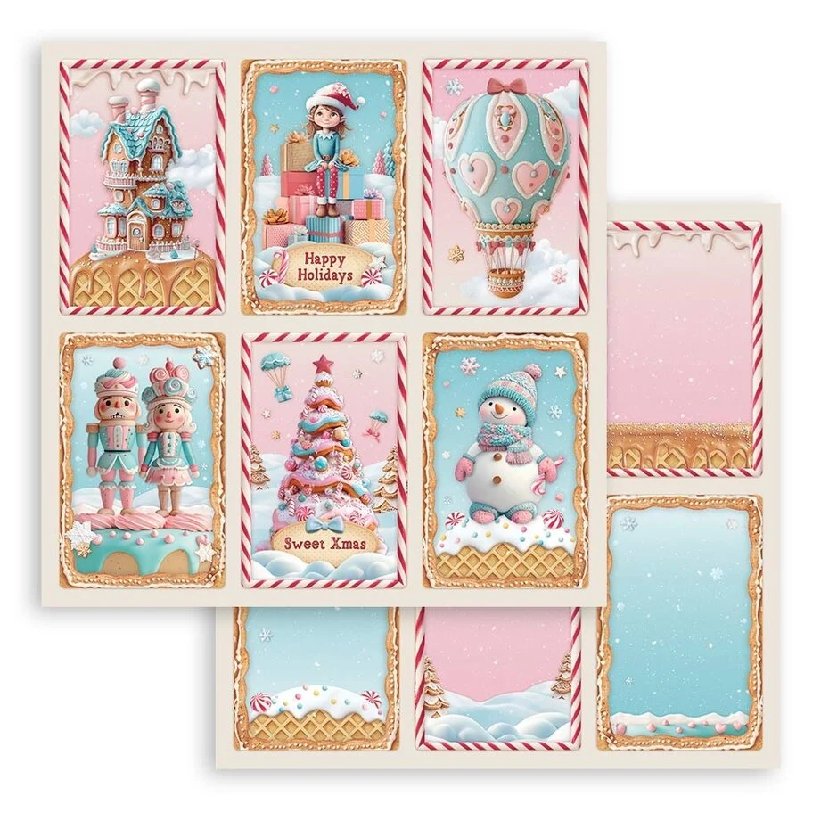 SBBL13 Stamperia Candy Christmas 12x12 Inch Paper Pack