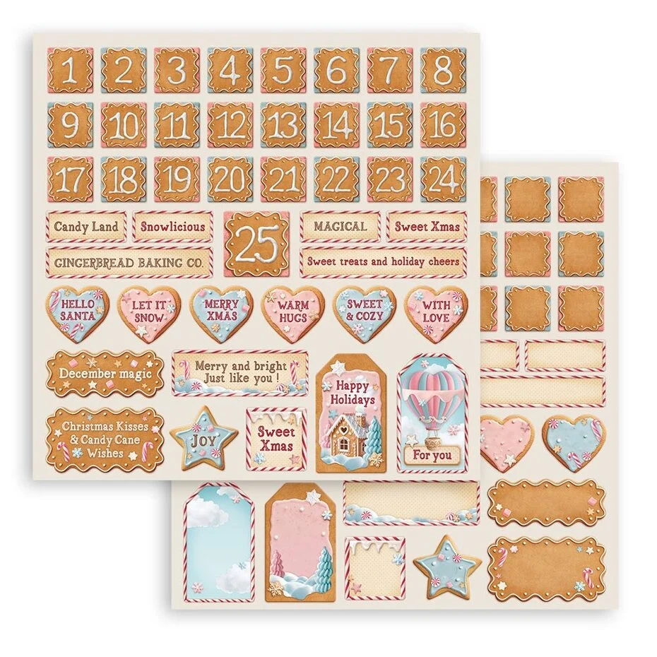 SBBL13 Stamperia Candy Christmas 12x12 Inch Paper Pack