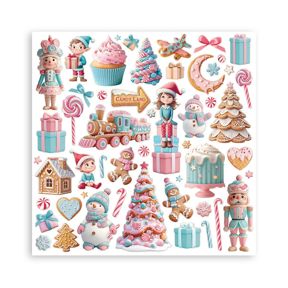 SBBL13 Stamperia Candy Christmas 12x12 Inch Paper Pack