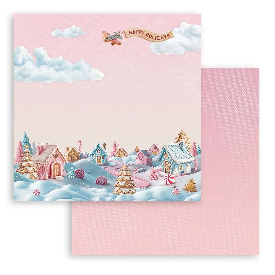 SBBS129 Stamperia Candy Christmas 8x8 Inch Paper Pack
