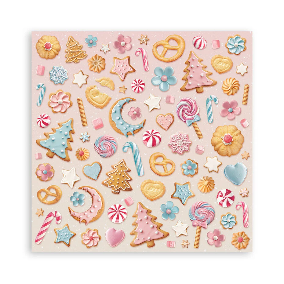 SBBSXB15 Stamperia Candy Christmas Paper Pack Maxi (Single Face)
