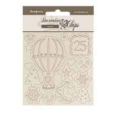 SCB271  Stamperia Candy Christmas Decorative Chips Air Balloons