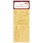 DFLRGT06 Vintage Golden Transfer Merry Christmas