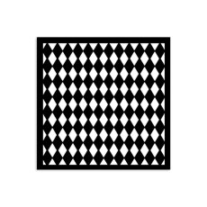 KSTDS54 Stamperia Alice in Christmas Thick Stencil 12x12cm-  Rhombus Pattern