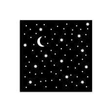KSTDS57 Stamperia Alice in Christmas Thick Stencil 12x12cm-  Stars and Moon