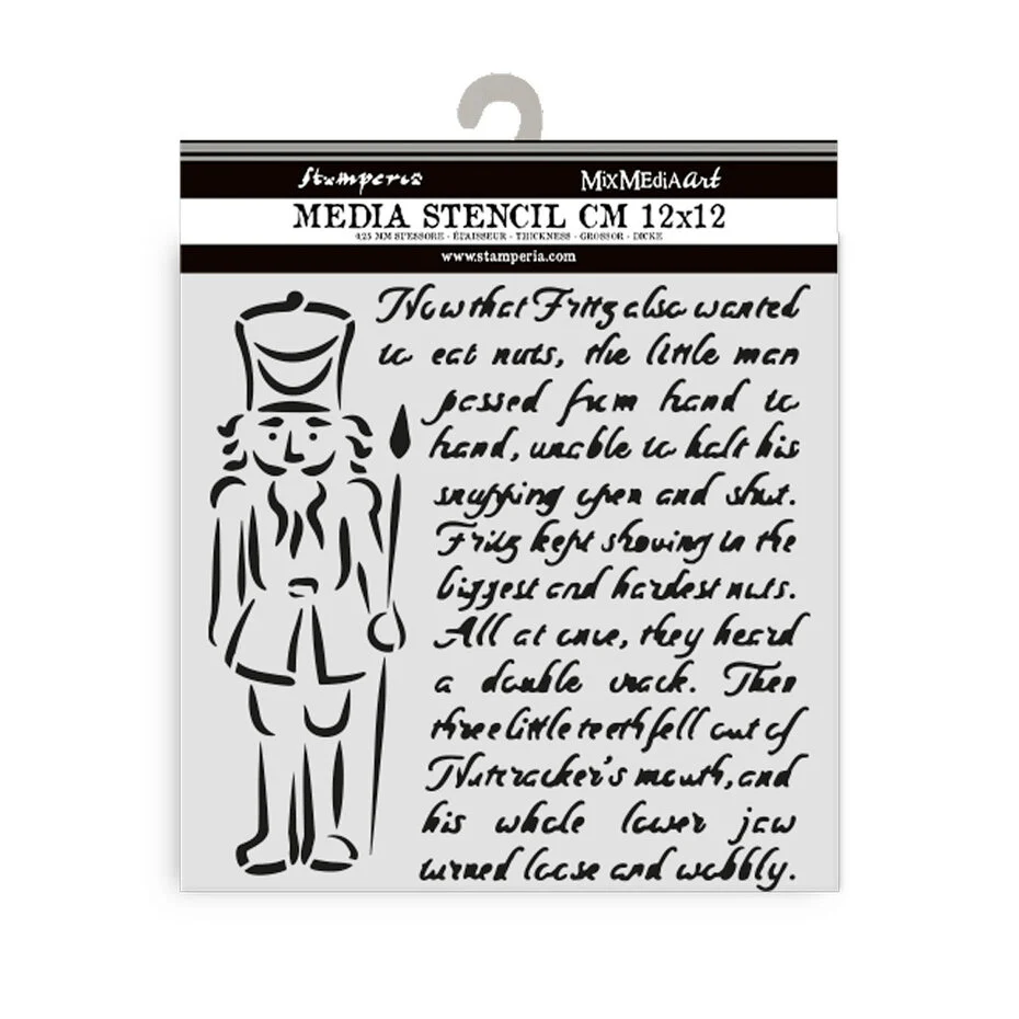 KSTDS58 Stamperia Alice in Christmas Thick Stencil 12x12cm- Soldiers