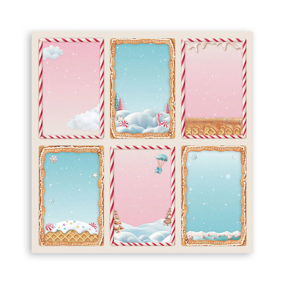 SBBXLB27 Stamperia Candy Christmas 12x12 Inch Paper Pack Maxi (Single Face)