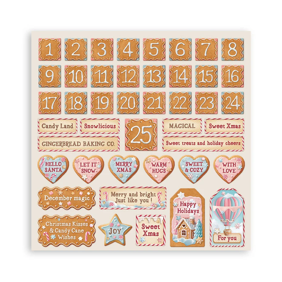 SBBXLB27 Stamperia Candy Christmas 12x12 Inch Paper Pack Maxi (Single Face)