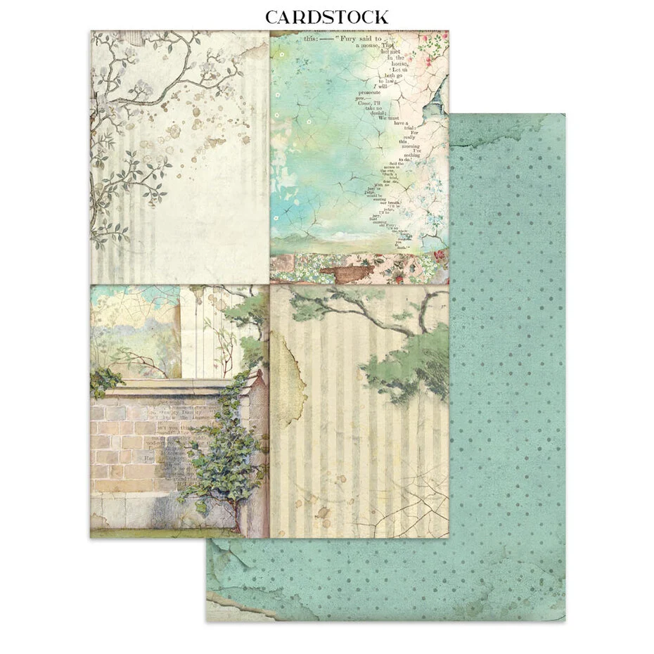 SBJK03 Alice in Christmas Junk Journal Backgrounds, Stickers, Cut-Outs