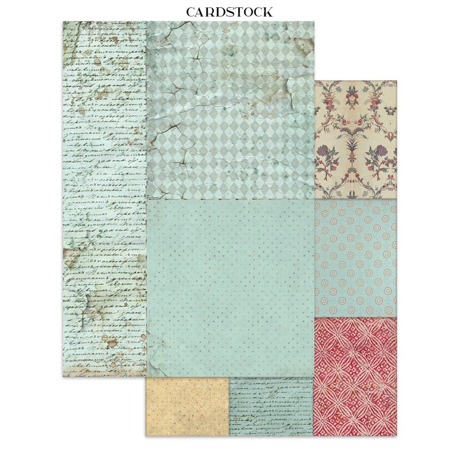 SBJK03 Alice in Christmas Junk Journal Backgrounds, Stickers, Cut-Outs