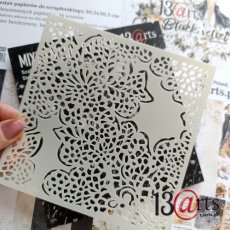 ARTBLV16 Stencil Lace elegance, BLACK VELVET