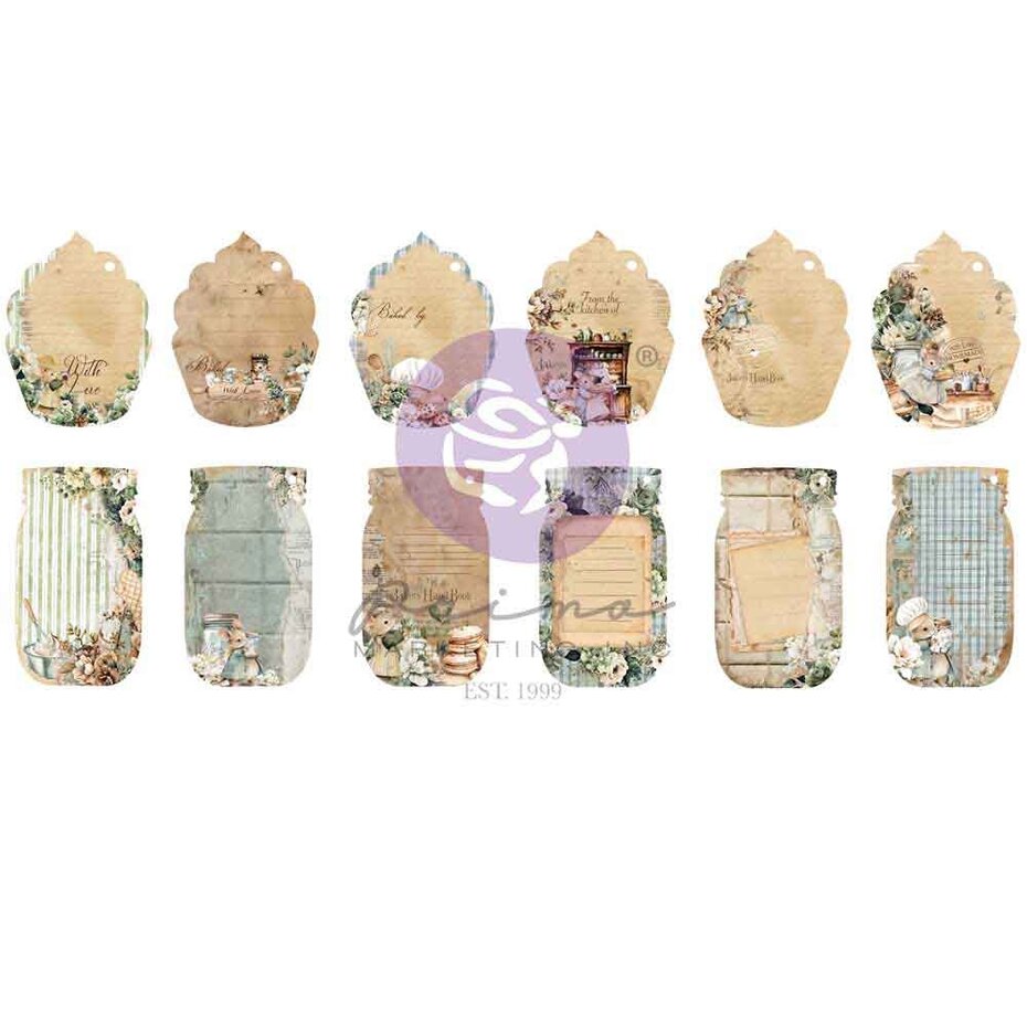 PM672805 Prima Marketing The Home Baker Tags (36pcs)
