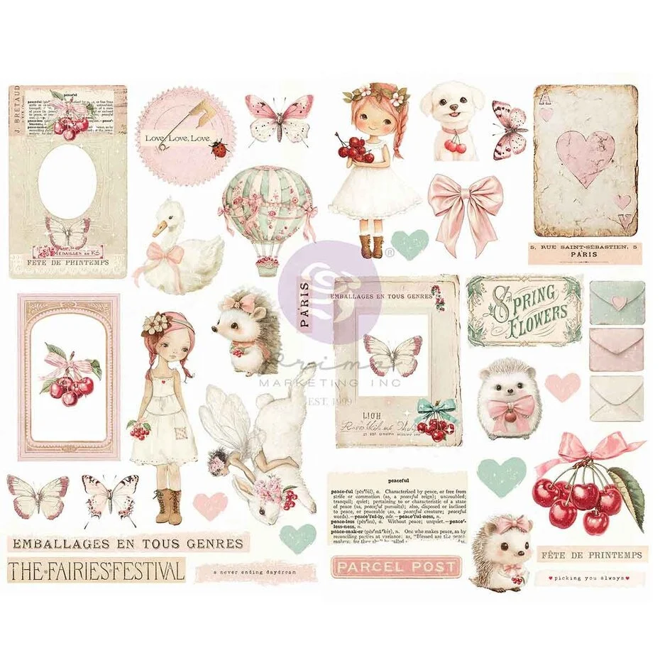 PM981938 Cherry Sweet Chipboard Stickers (41pcs)