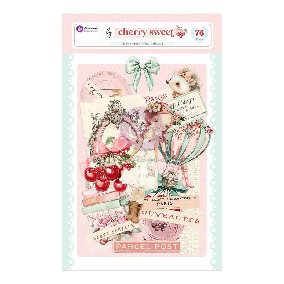 PM981952 Prima Marketing Cherry Sweet Ephemera Pink Dreams (76pcs)