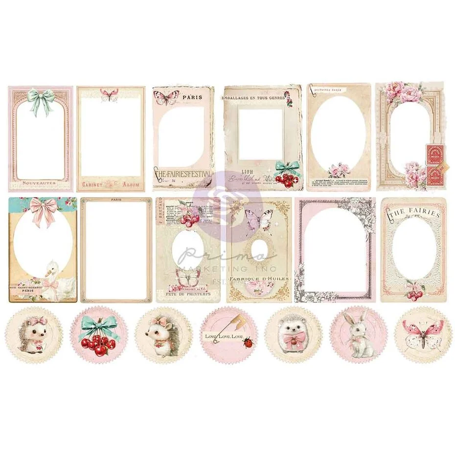 PM981976 Prima Marketing Cherry Sweet Ephemera Cabinet Cards (38pcs)