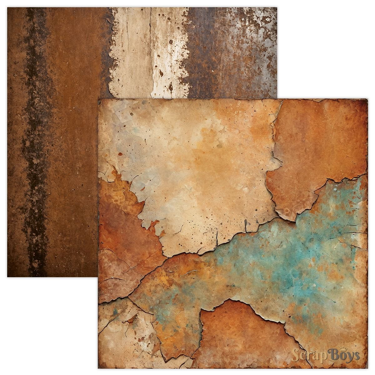 SB-RUPA-08 Paper set 30,5x30,5 cm Scrap Boys -Rusty Pack
