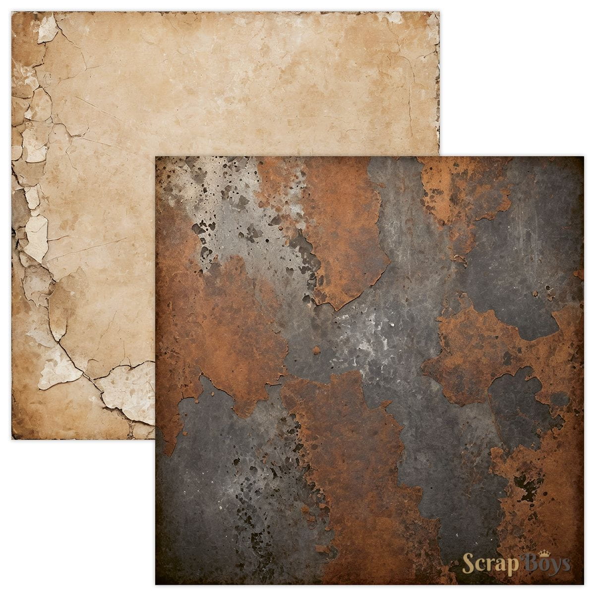 SB-RUPA-08 Paper set 30,5x30,5 cm Scrap Boys -Rusty Pack