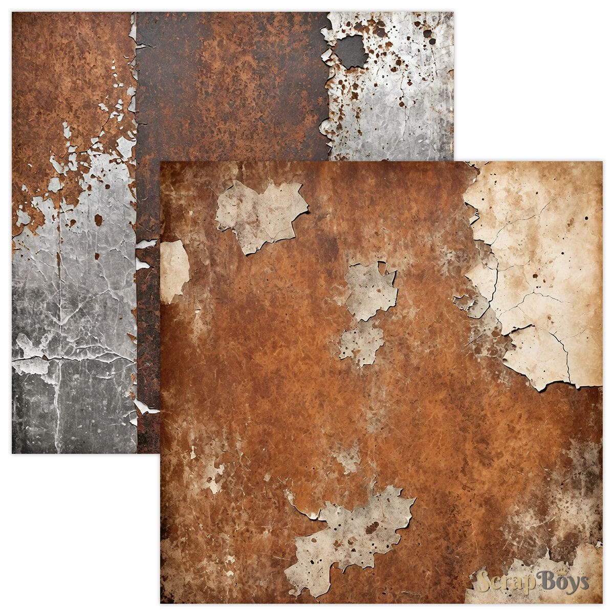 SB-RUPA-08 Paper set 30,5x30,5 cm Scrap Boys -Rusty Pack